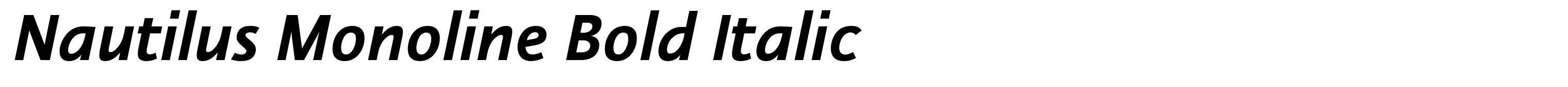 Nautilus Monoline Bold Italic